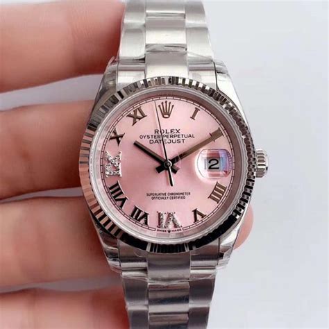 gold rolex with pink face price|Rolex 34 datejust pink face.